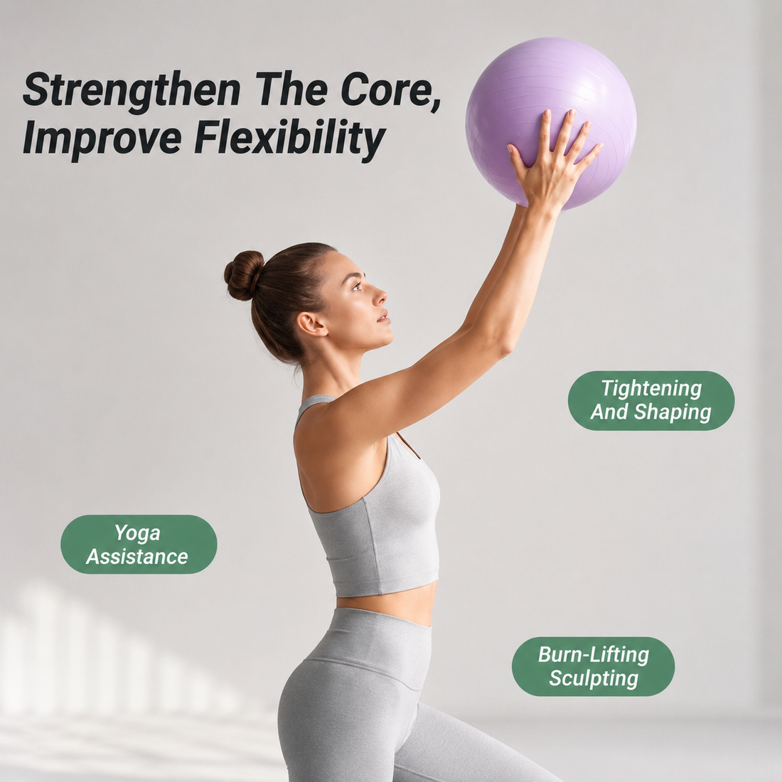 25cm Mini Yoga Fitness Ball for Pilates Core & Balance