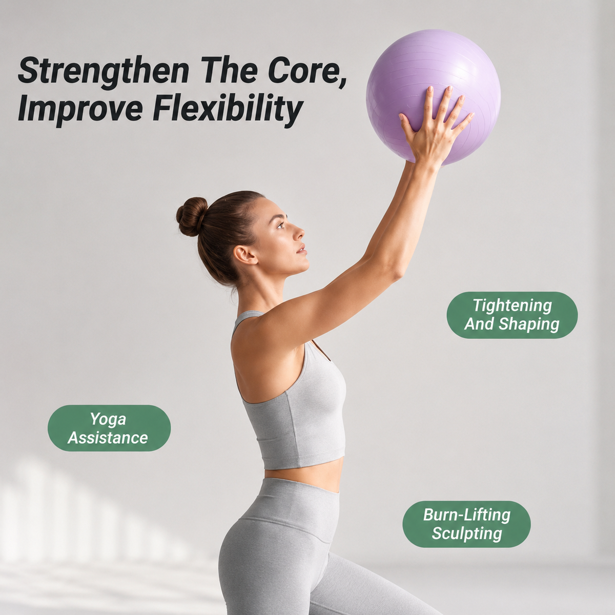 25cm Mini Yoga Fitness Ball for Pilates Core & Balance