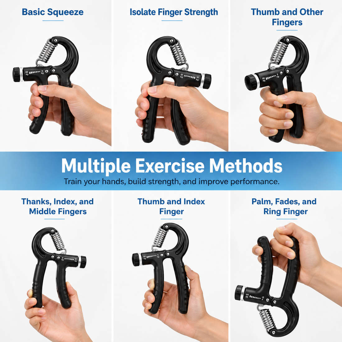 Adjustable Hand Grip Strengthener for Wrist & Forearms