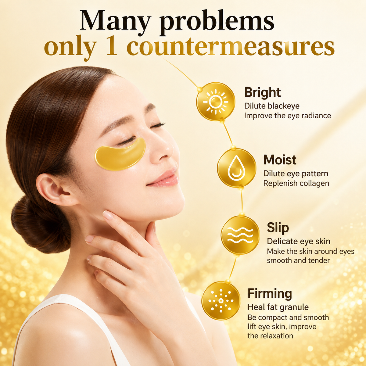 Gold Collagen Eye Patches for Dark Circles & Puffiness