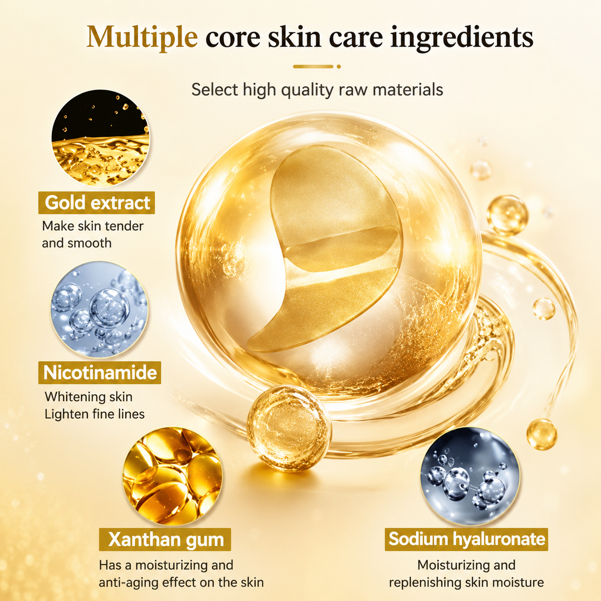 Gold Collagen Eye Patches for Dark Circles & Puffiness