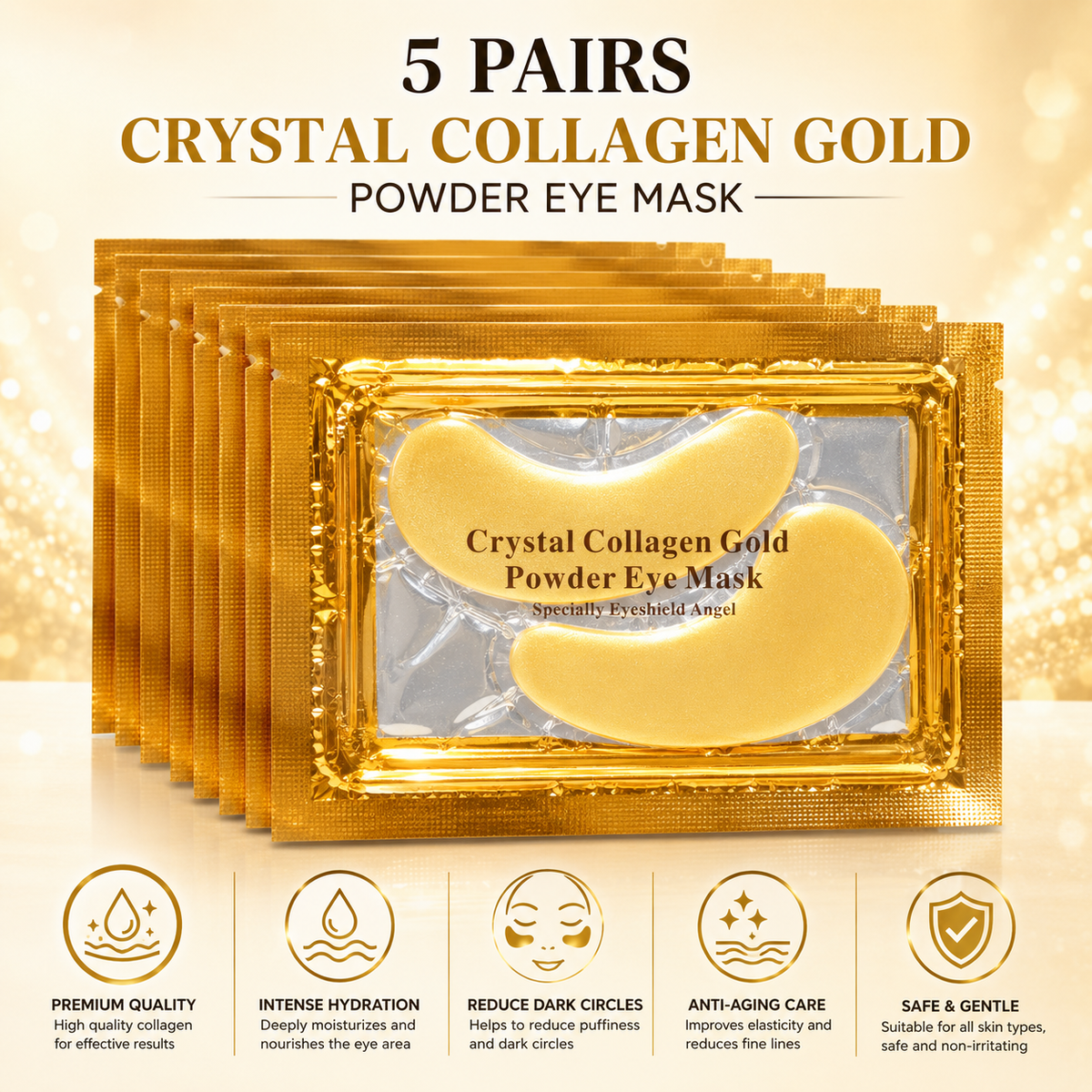 Gold Collagen Eye Patches for Dark Circles & Puffiness