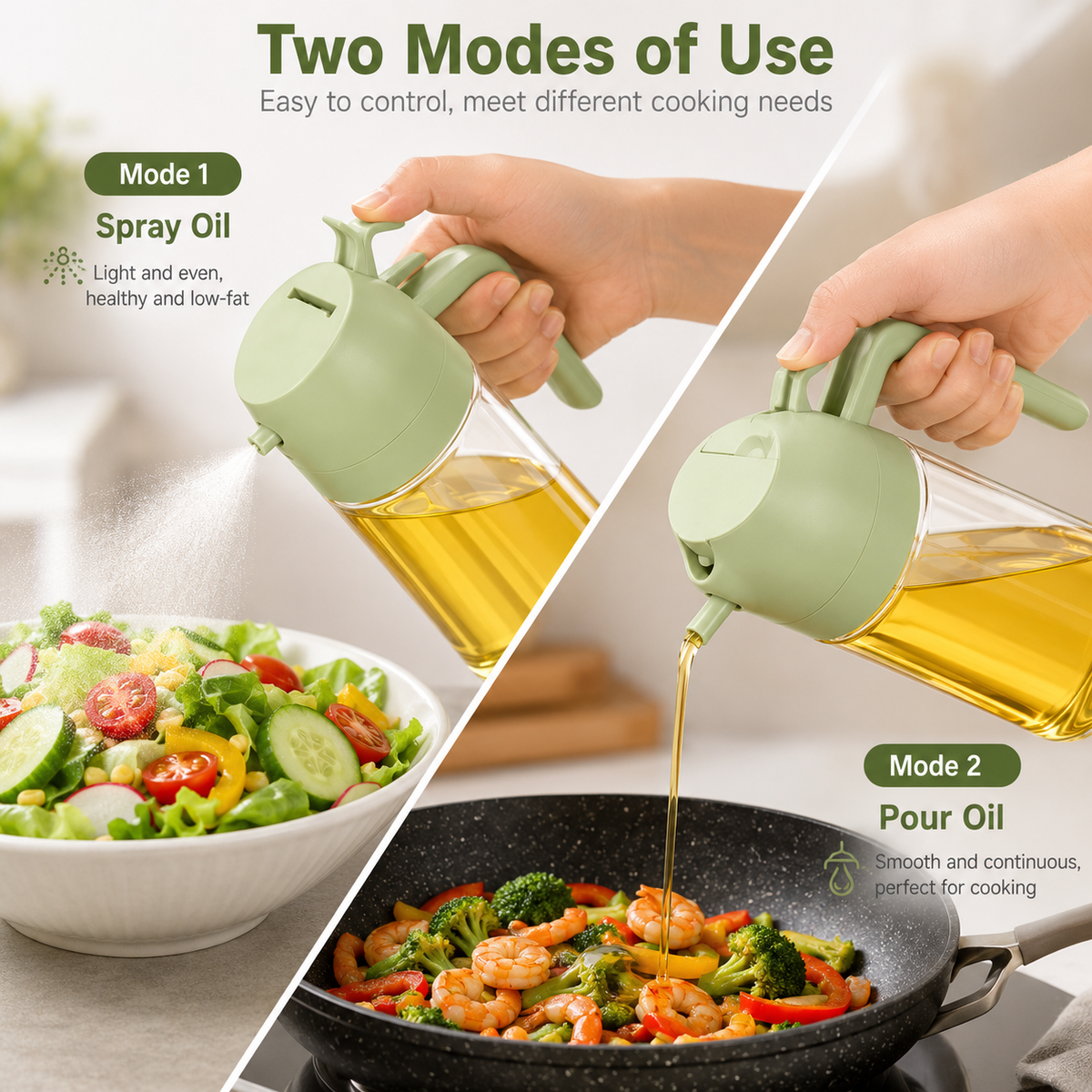 Kitchen Oil Spray Bottle for Air Fryer & BBQ Cooking