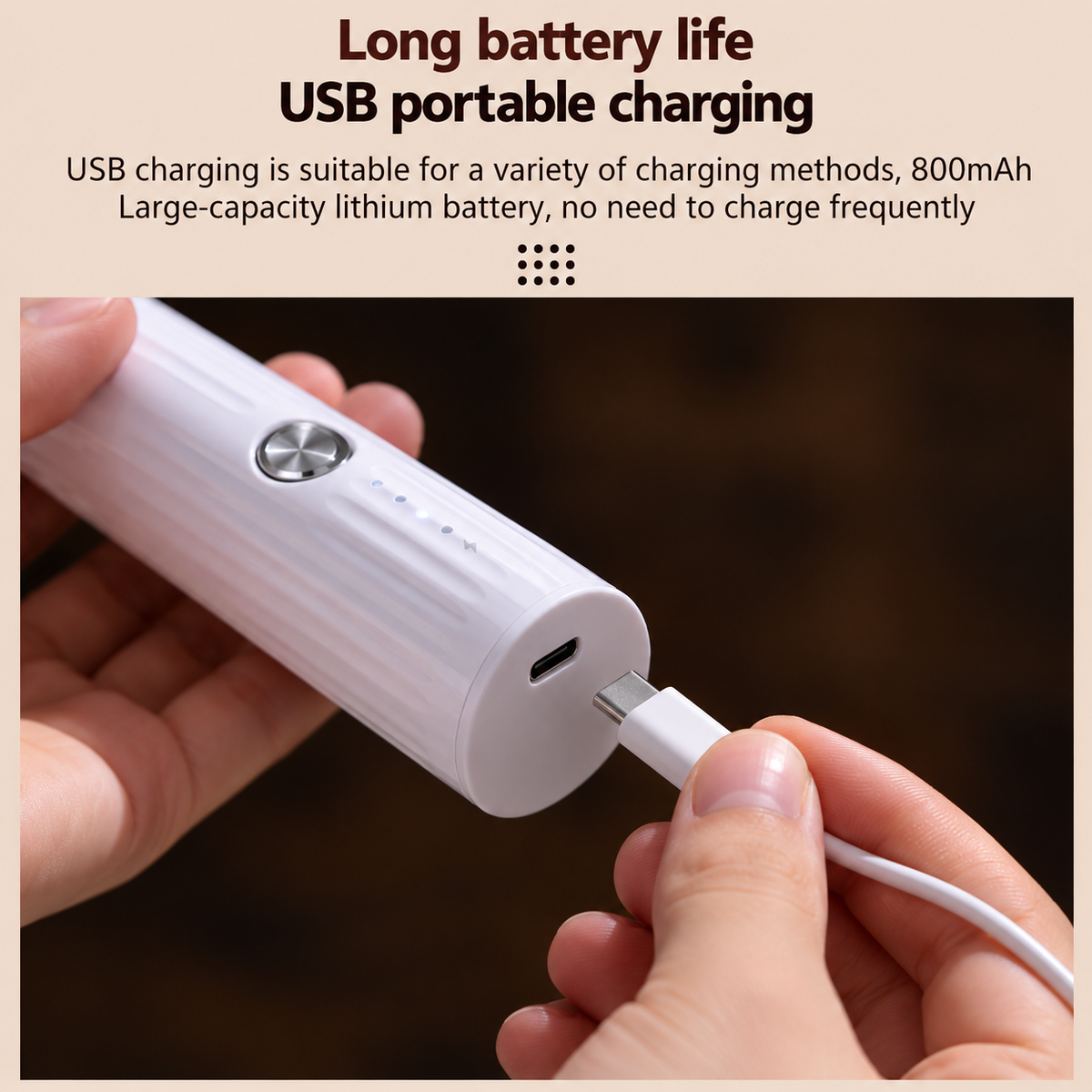 USB Rechargeable Electric Coffee Frother Milk Whisk