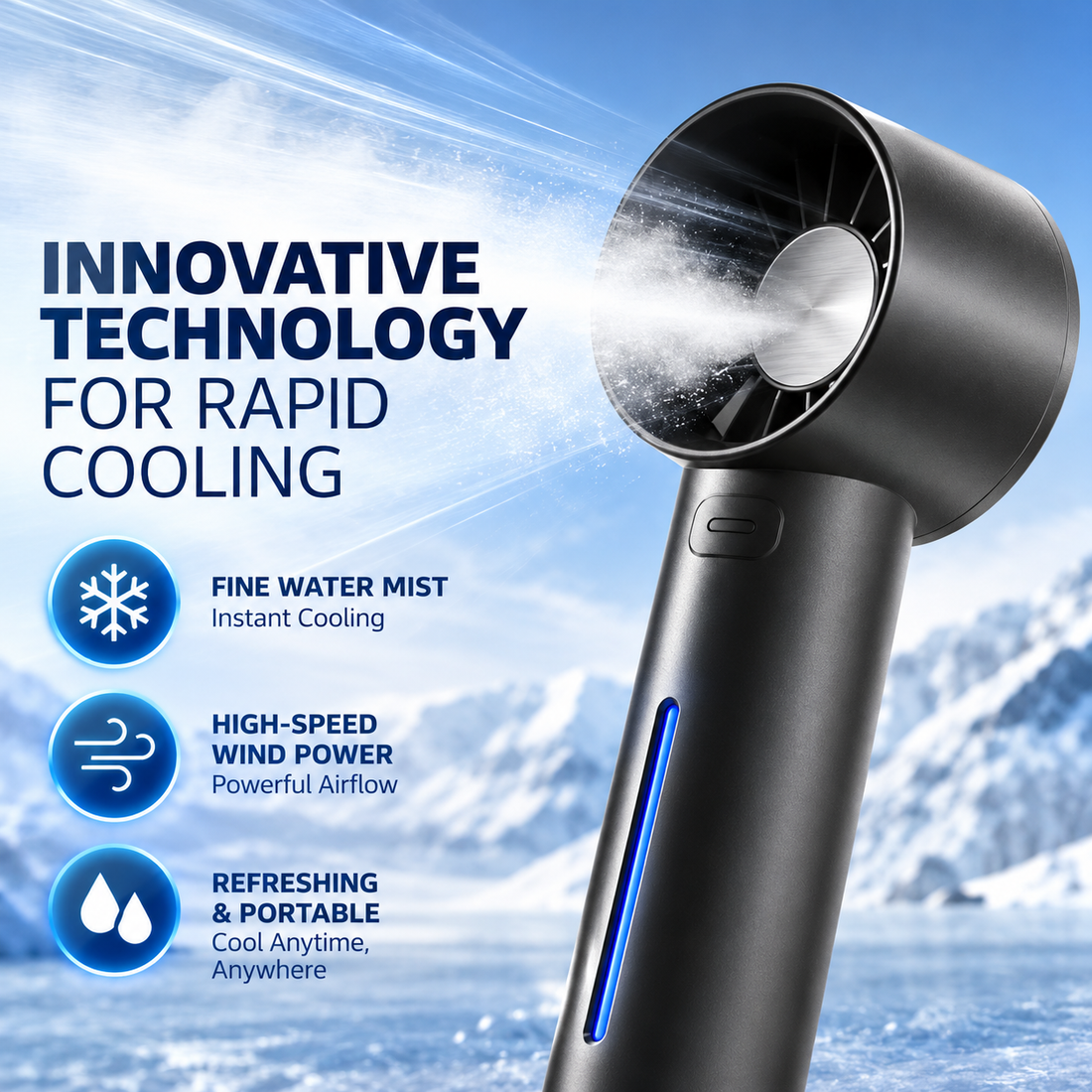 Portable USB Mini Water Spray Handheld Cooling Fan