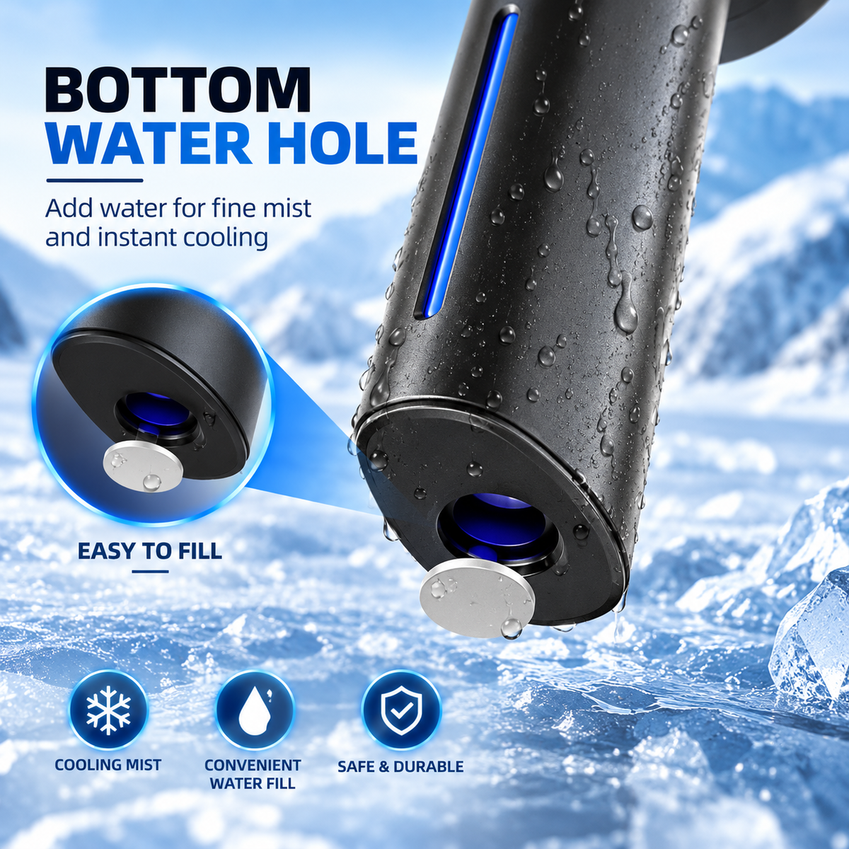 Portable USB Mini Water Spray Handheld Cooling Fan