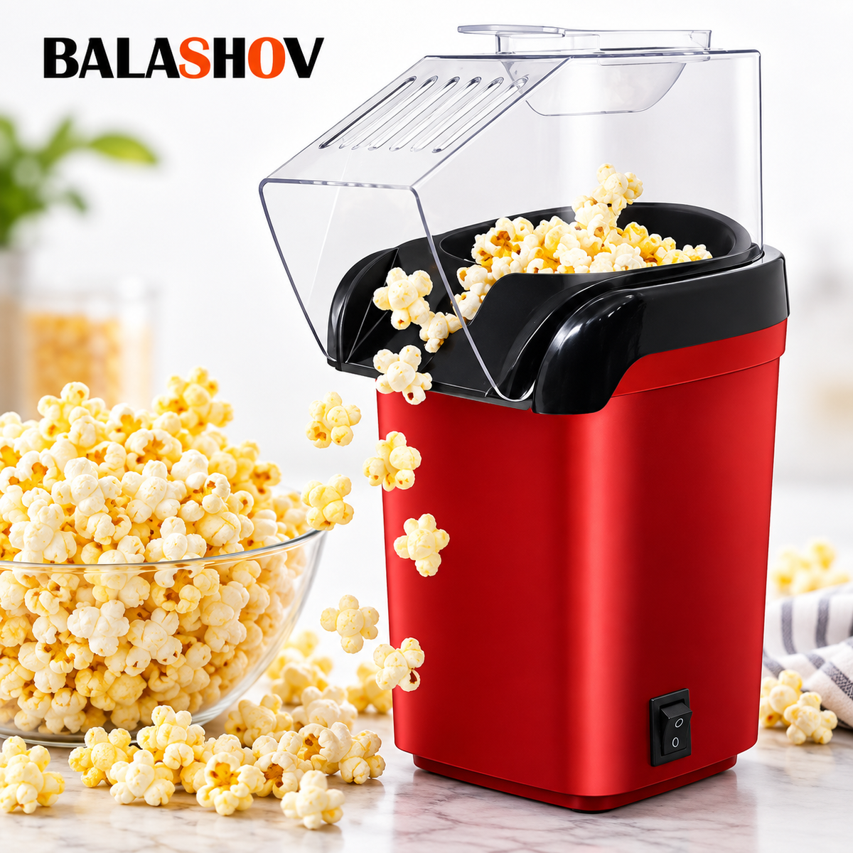 Automatic Mini Popcorn Maker Machine for Home Kitchen