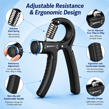 Adjustable Hand Grip Strengthener for Wrist & Forearms