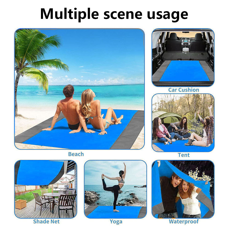 Sandproof Waterproof Beach Mat Picnic Blanket