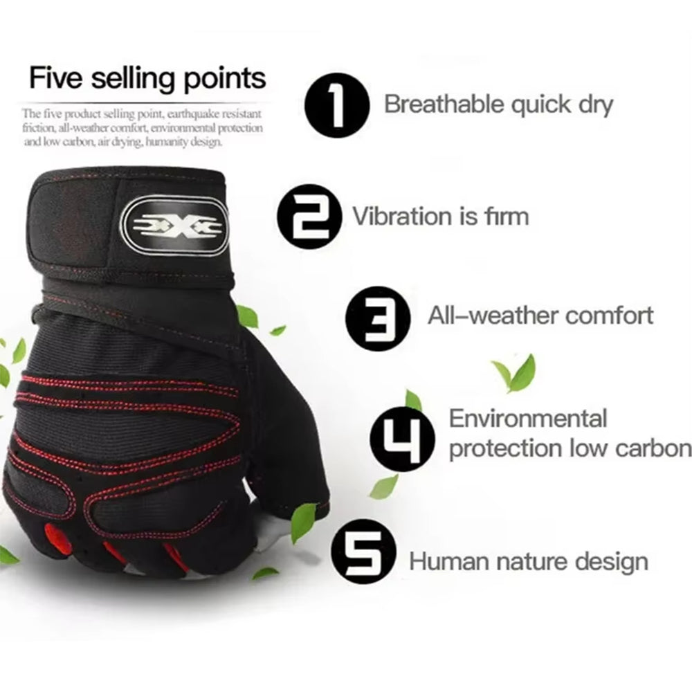 Workout Gloves with Wrist Wrap for Weightlifting & Gym