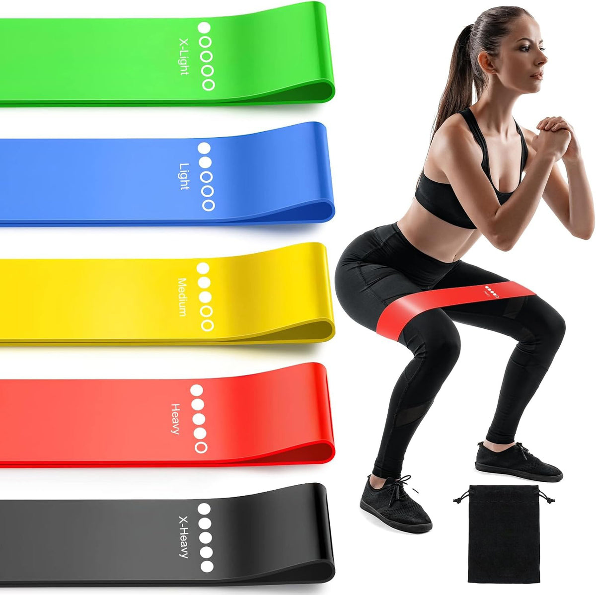 TPE Resistance Bands Set for Yoga Fitness Workout Training