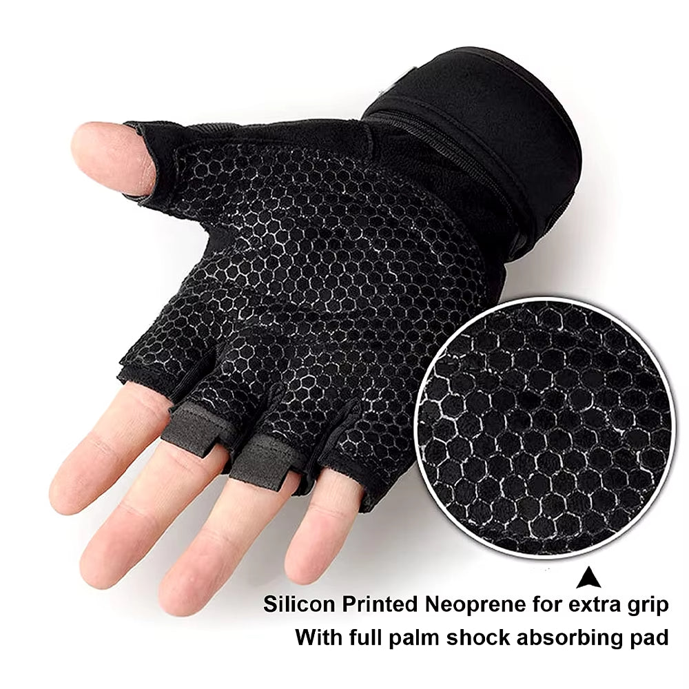 Workout Gloves with Wrist Wrap for Weightlifting & Gym
