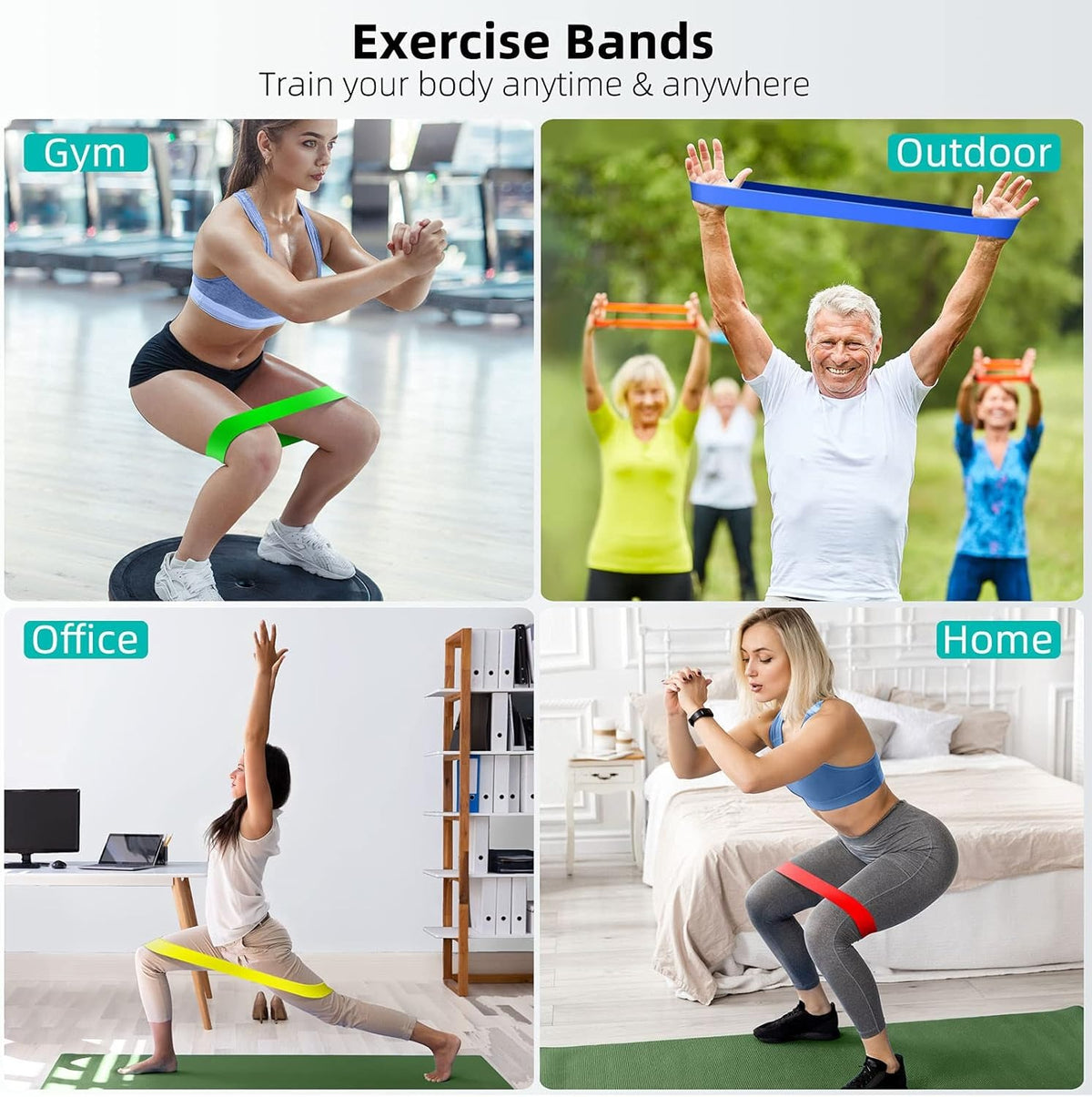 TPE Resistance Bands Set for Yoga Fitness Workout Training