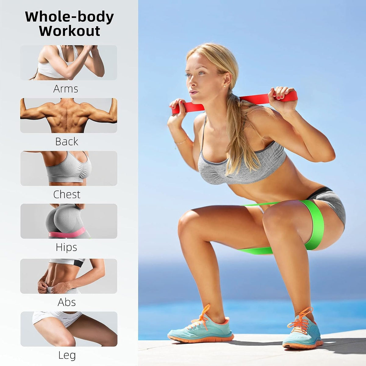 TPE Resistance Bands Set for Yoga Fitness Workout Training